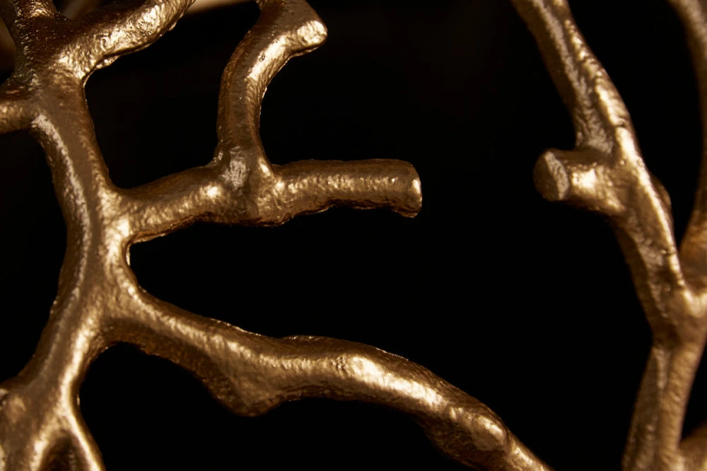 Suport lumanari din Metal Auriu H16xL60cm Abstract