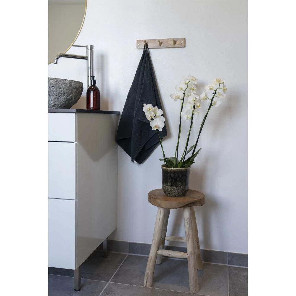 Taburet din Lemn de tec Maro H45xD30cm Badia