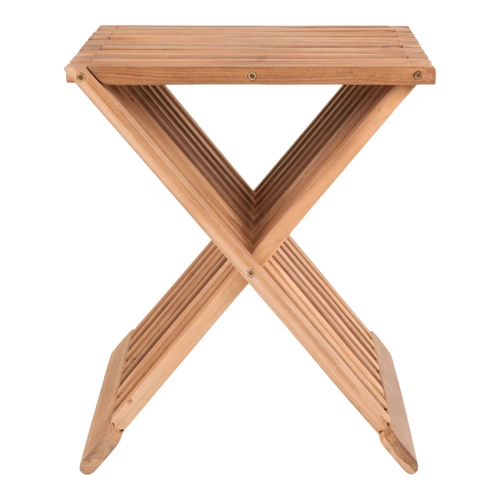 Taburet din Lemn de tec Maro H45xL35cm Erto