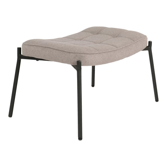 Taburet din Metal Negru si Stofa Bej H36xL61cm Glasgow