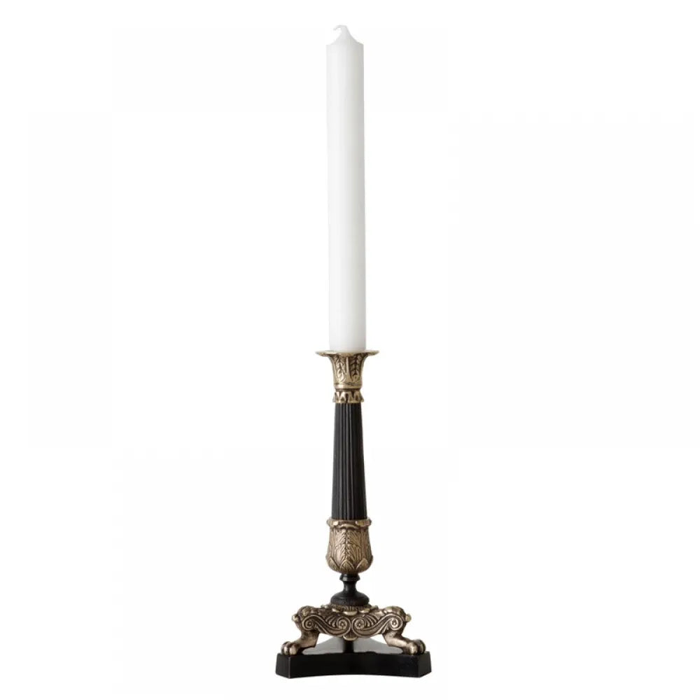 Suport lumanare din Metal Negru/Alama L13xH27cm Perignon Eichholtz