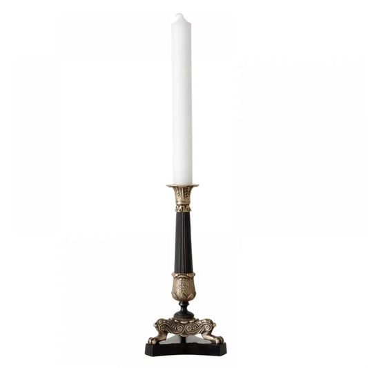 Suport lumanare din Metal Negru/Alama L13xH27cm Perignon Eichholtz