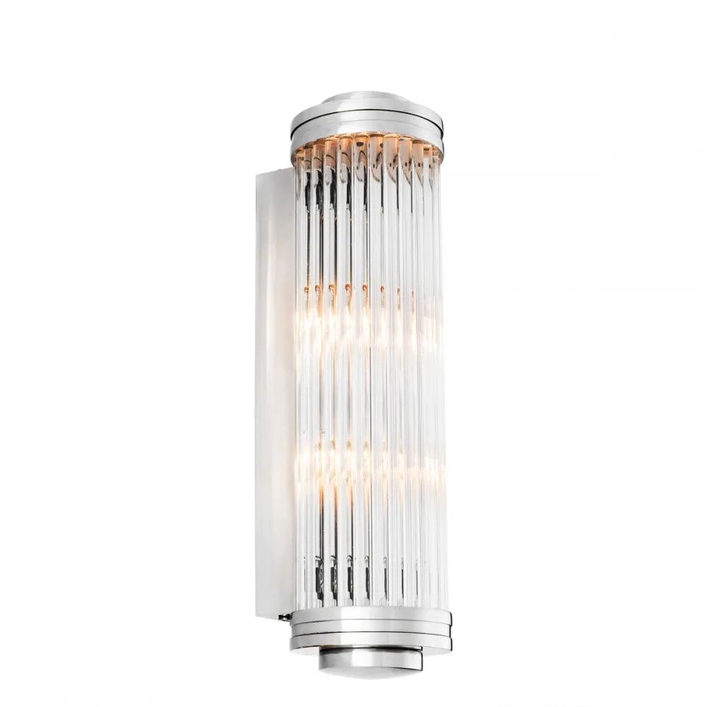 Aplica de perete din Metal Argintiu si Sticla Transparent H40xL11cm Gascogne L Eichholtz
