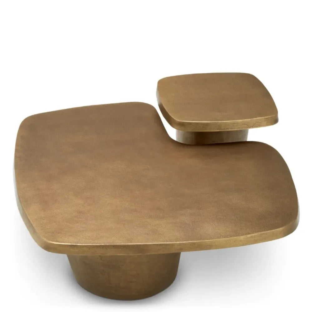 Set 2 Masute de cafea din Metal Alama L45/100xH40/49cm Pierro Eichholtz