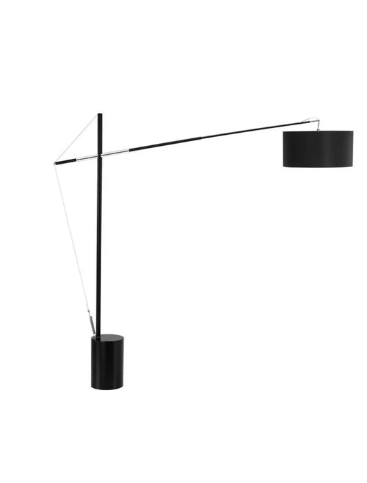 Lampa de podea structura din Metal Negru si abajur din Textil Negru H165xL195cm IP20 TRACCIA