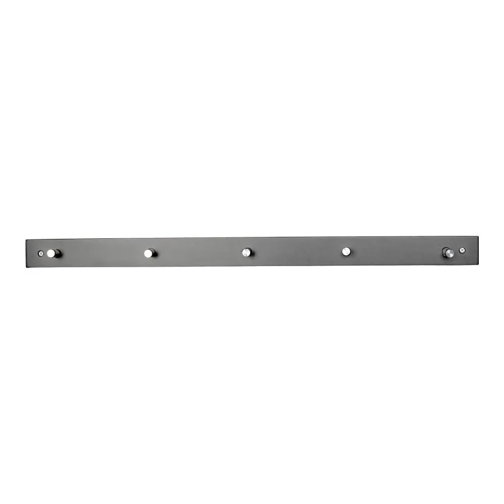Cuier din Lemn de pin/Metal Negru/Argintiu L70xH5cm Padova