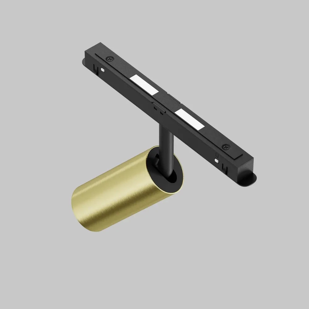 Spot dimabil smart pentru sina Exility din Aluminiu Negru/Alama H16.9xL19.3cm 5W 376lm 2700-6000k Focus LED