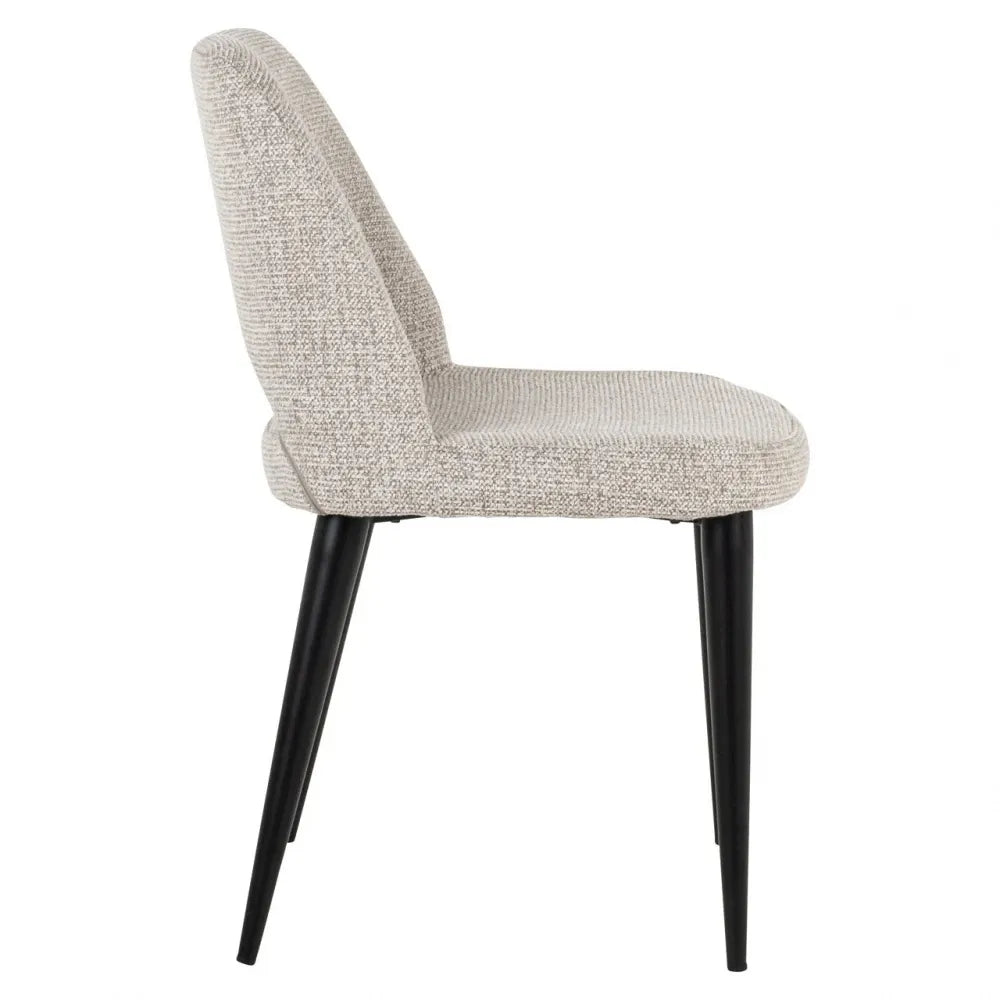 Set 2 scaune din Stofa Bej si Metal Negru L49xH86cm Tabitha Richmond interiors