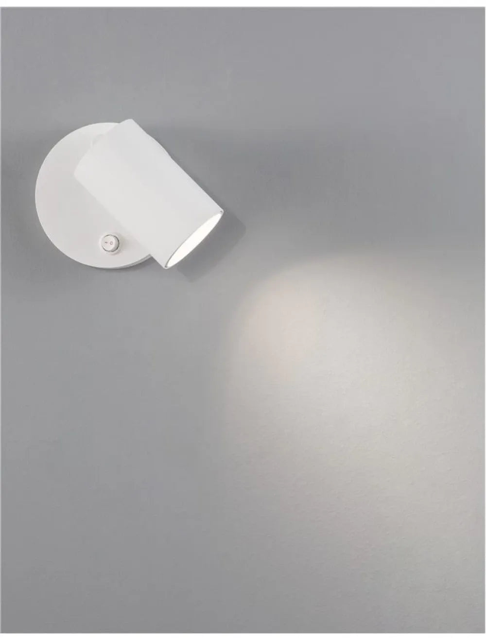 Aplica de perete din Aluminiu Alb H10.5xL5.7cm IP20 NET