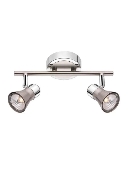 Plafoniera structura din Metal Argintiu si abajur din Metal Argintiu H16.5xL25cm IP20 GALERIA