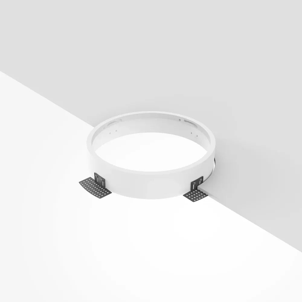 Acesoriu pentru incastrare plafoniera Zon de diametru 30cm din Metal Alb