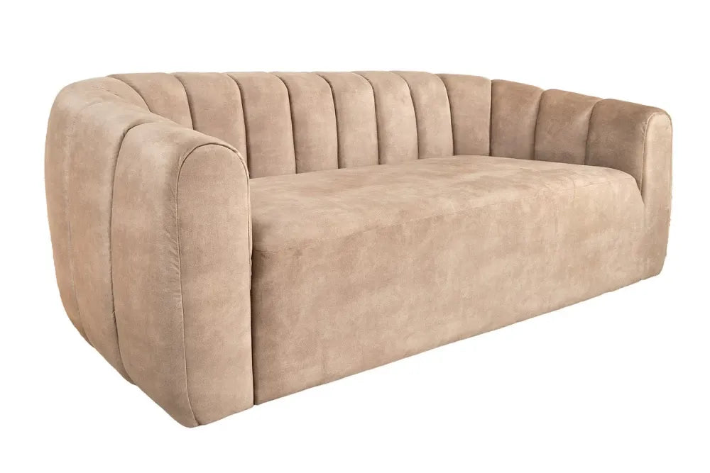 Canapea 3 locuri tapitat cu Catifea Bej L202cm Babylon