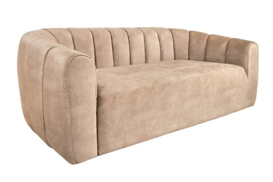 Canapea 3 locuri tapitat cu Catifea Bej L202cm Babylon