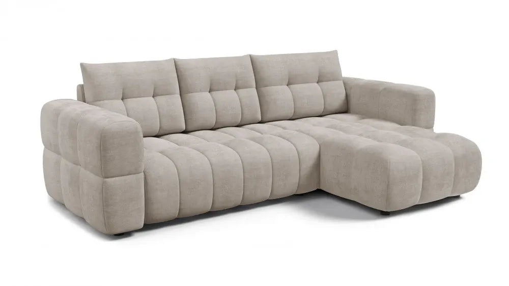 Coltar in forma de L tapitat cu material pet friendly Alias Bej L264 x 160cm
