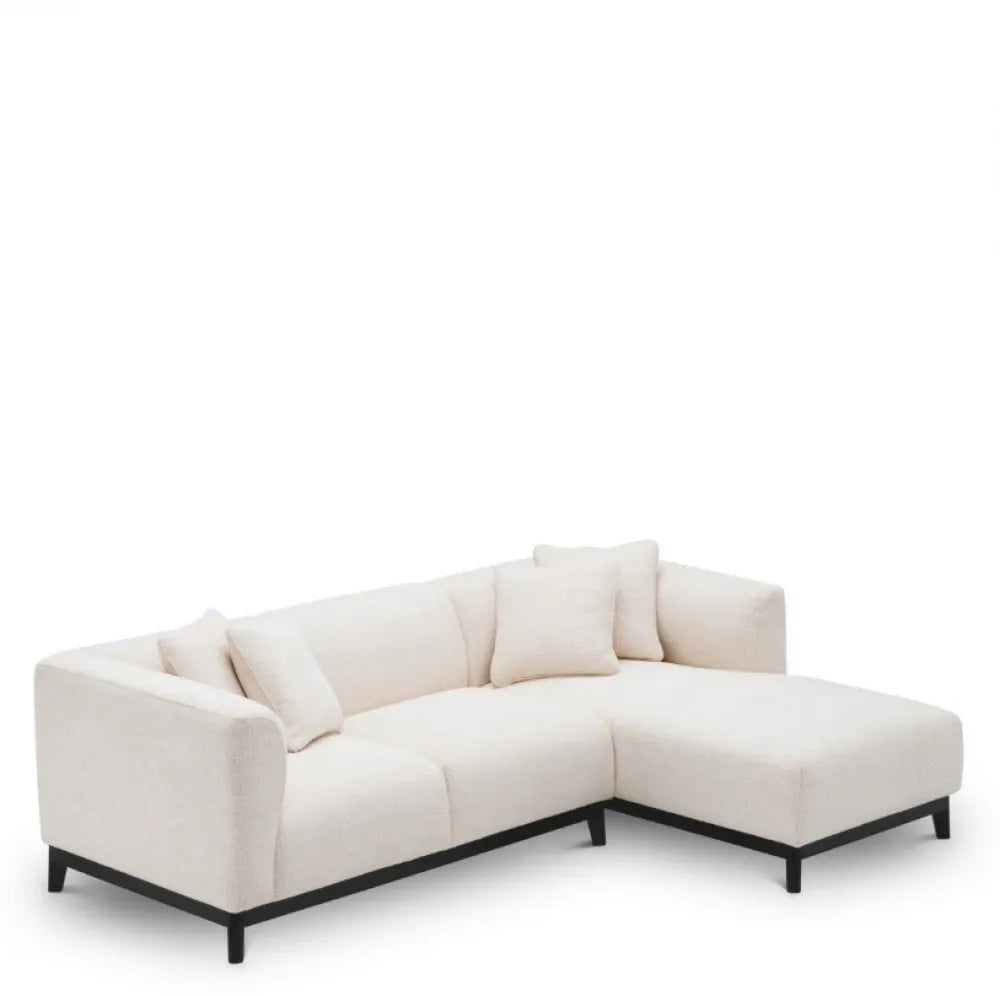 Coltar orientare dreapta tapitat cu Stofa Lyssa Alb L163xAxH72cm Corso Lounge right Eichholtz