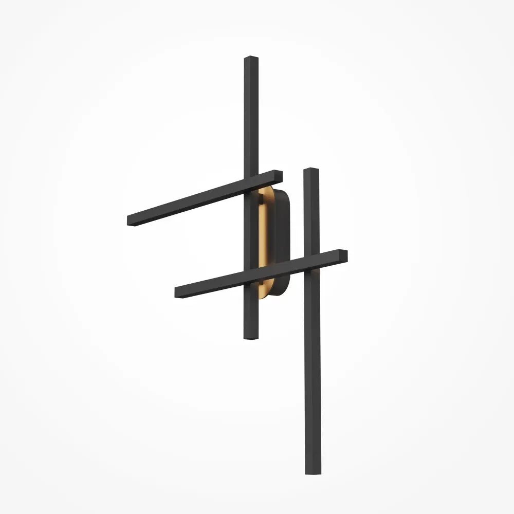 Aplica perete din Aluminiu Negru H78xL9.5cm Halo