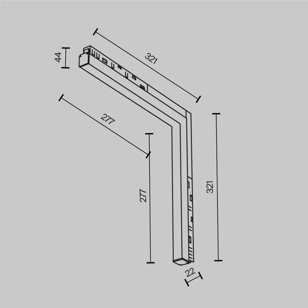 Spot dimabil smart pentru sina Exility din Aluminiu Alb H4.4xL32.1cm 24W 1150lm 2700-6000k Basis Angle
