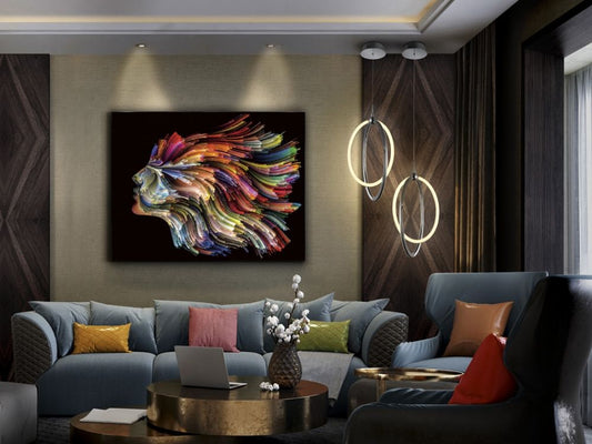 Tablou Dreptunghiular pe Sticla Multicolor Polycromy H100xL130cm