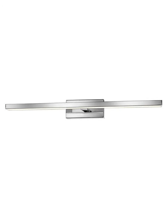 Aplica de perete structura din Aluminiu Argintiu si abajur din Acrilic Alb H7.5xL63cm IP44 18W 1513lm 3000k MODENA