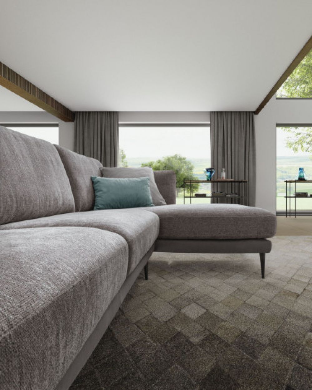 Coltar fix 3 locuri Nicole stil Modern L325cm
