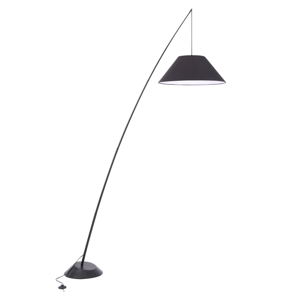 Lampa de podea din Textil Negru L55x173xH235cm Campanula