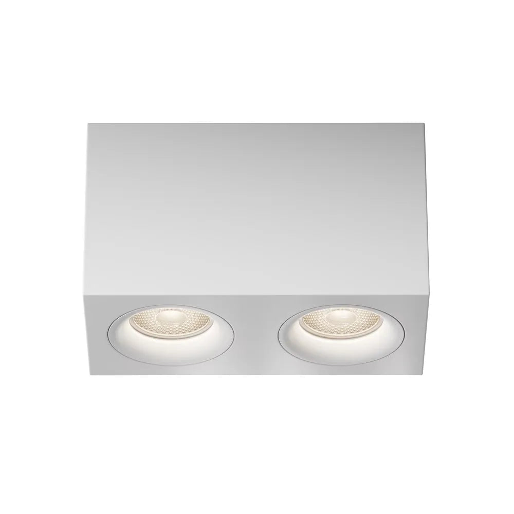 Spot dublu aplicabil din Aluminiu Alb H11.5xL20cm IP 20 GU10 50W Slim