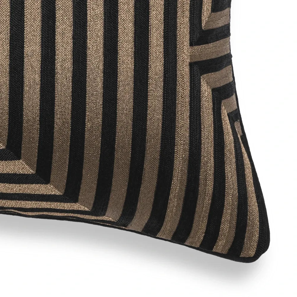 Perna decorativa din Stofa Negru/Auriu L50xHcm Spray Eichholtz
