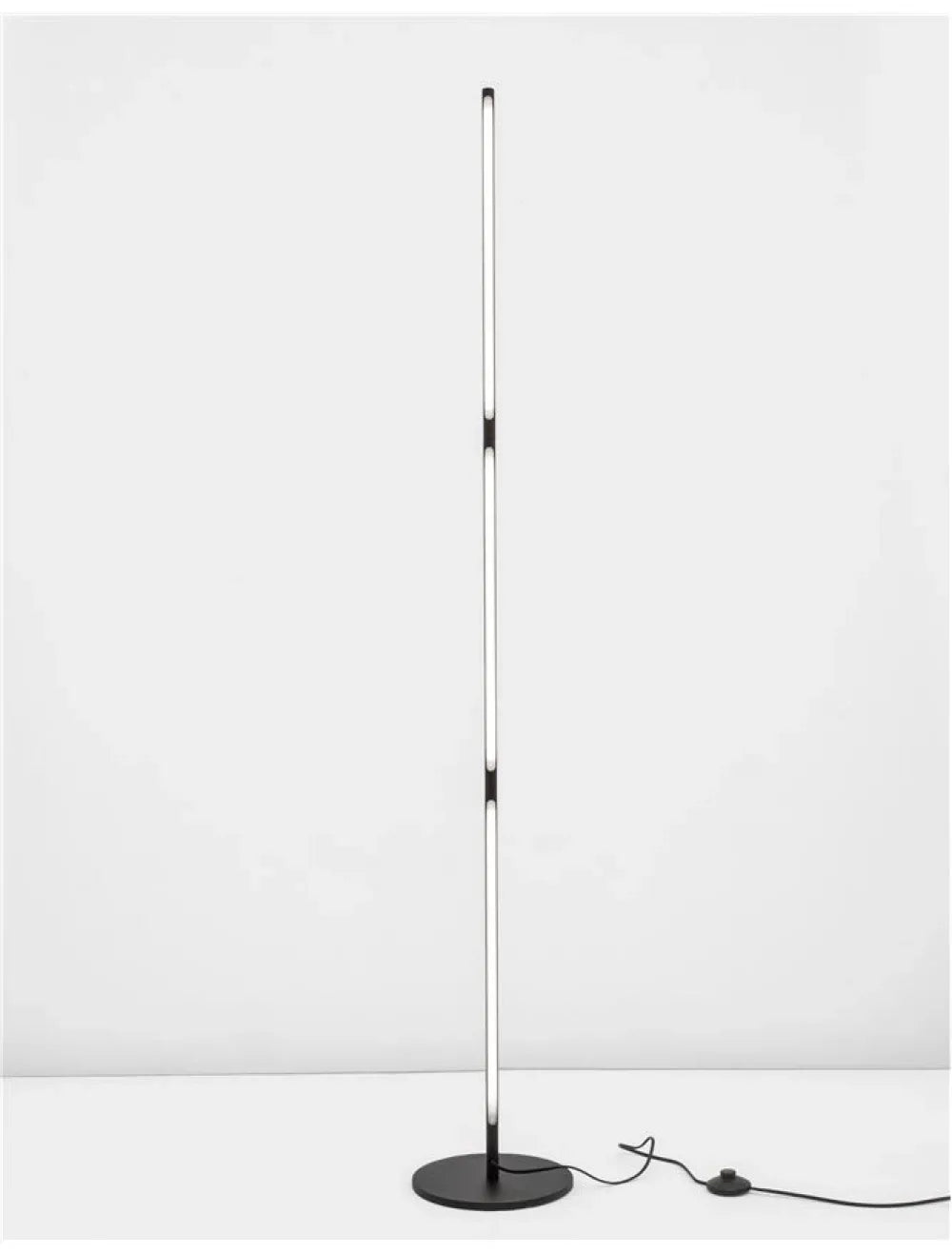 Lampa de podea structura din Aluminiu Negru si abajur din Acrilic Alb H171xL2cm IP20 25W 2600lm 3000k HANDY