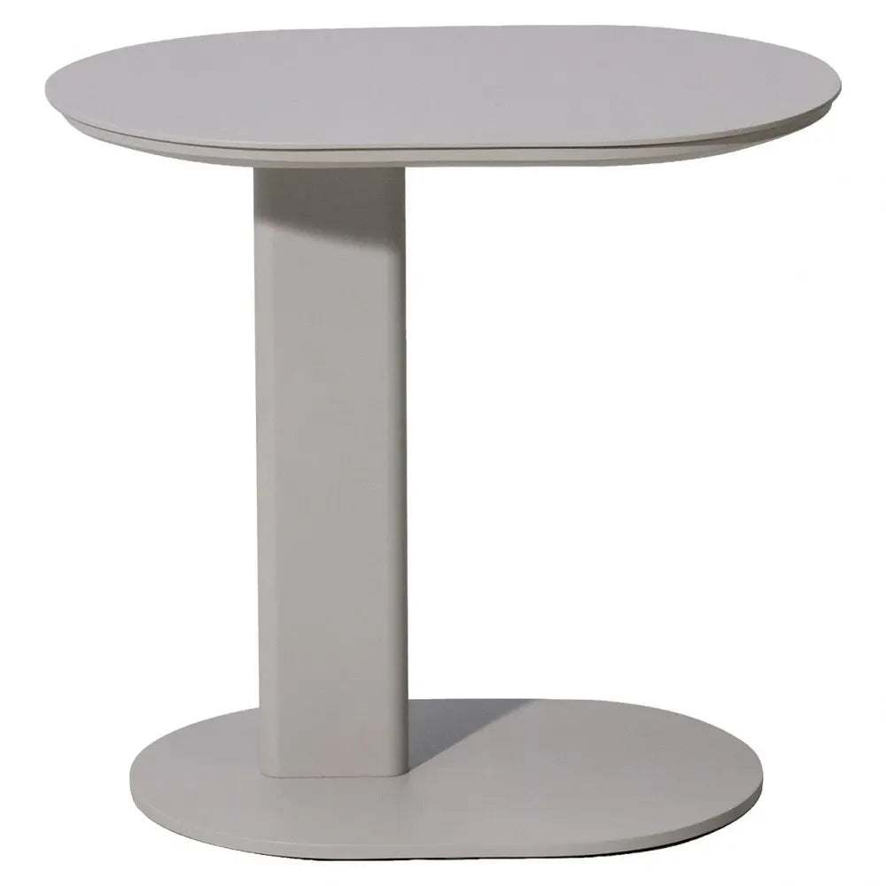 Masuta laterala de exterior din Metal Bej deschis L35xH48.3cm Quinn Richmond interiors