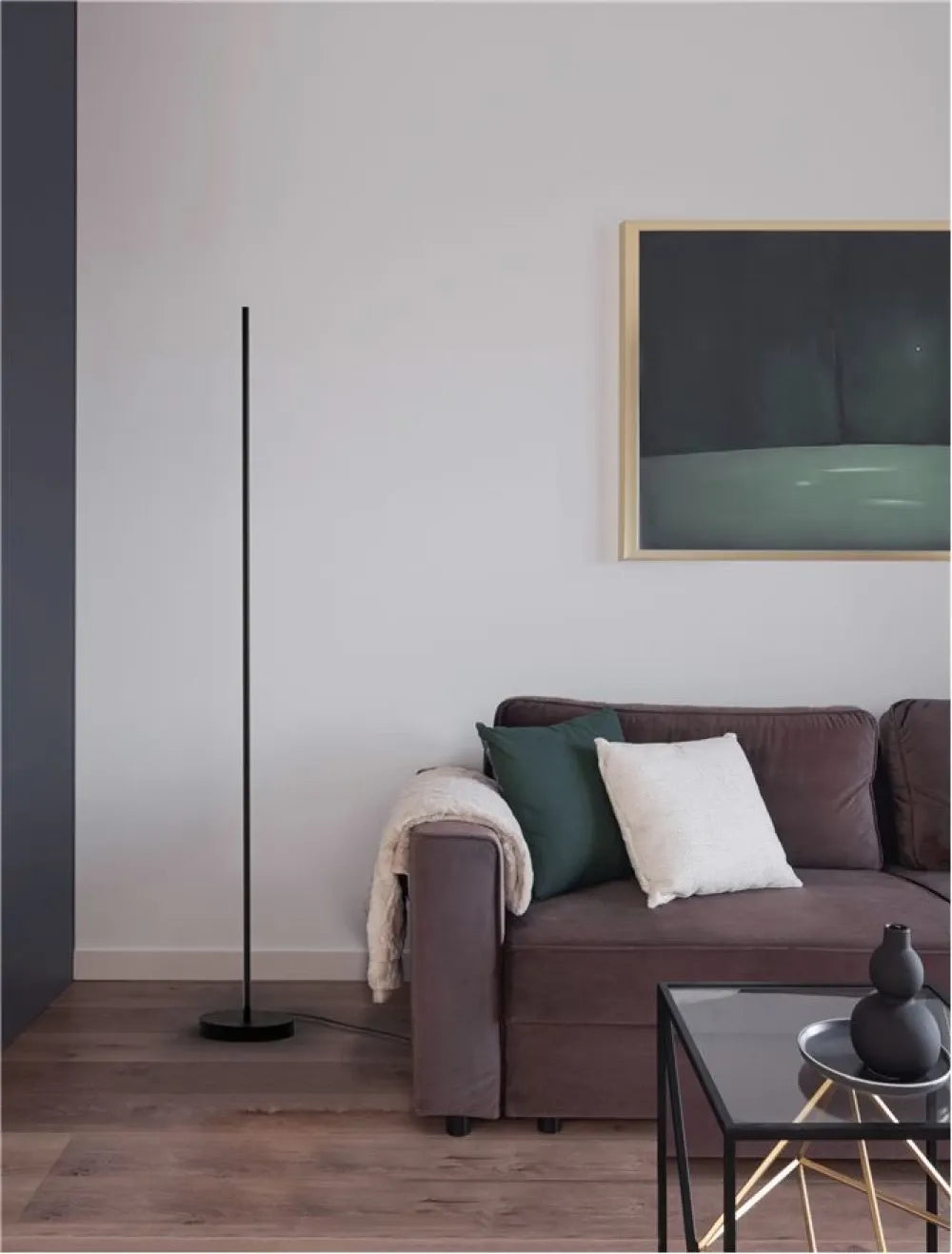 Lampa de podea din Aluminiu Negru H150xL20cm IP20 18W 1260lm 3000k COLBY