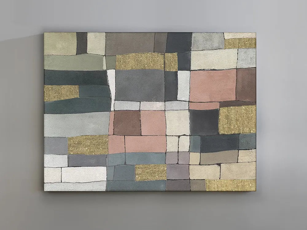 Tablou Abstract pe Panza Multicolor L120xH160cm Zonas
