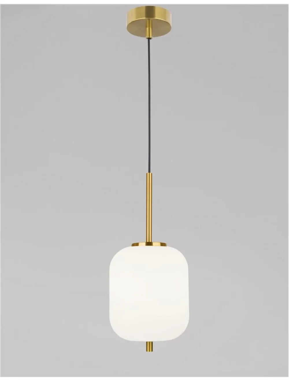Pendul structura din Metal Auriu si abajur din Sticla Alb H120xL16.5cm IP20 LATO