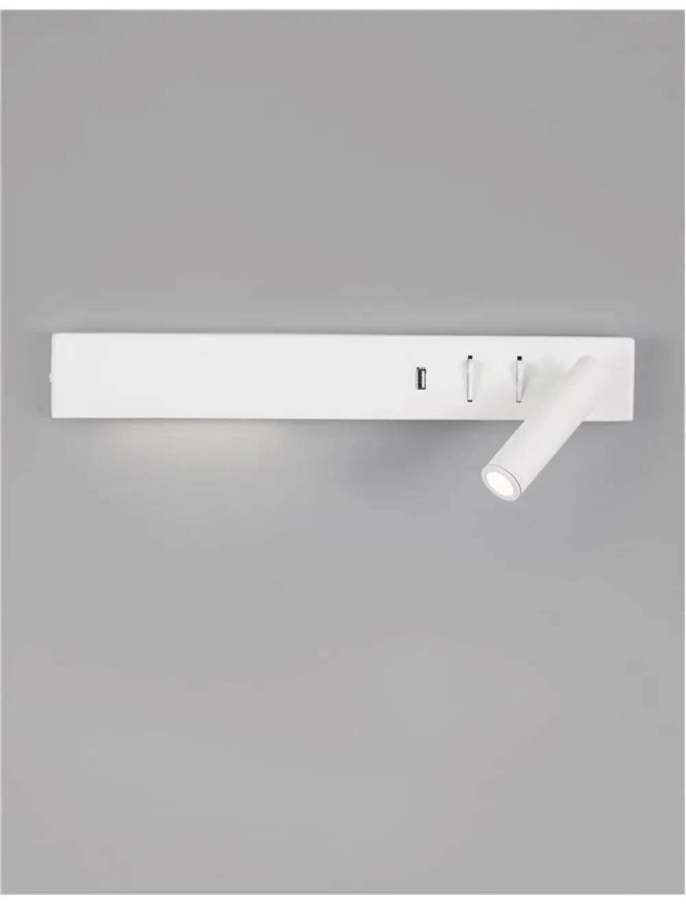 Aplica de perete structura din Metal Alb si abajur din Acrilic  H8xL35cm IP20 8W 560lm 3000k VIDA