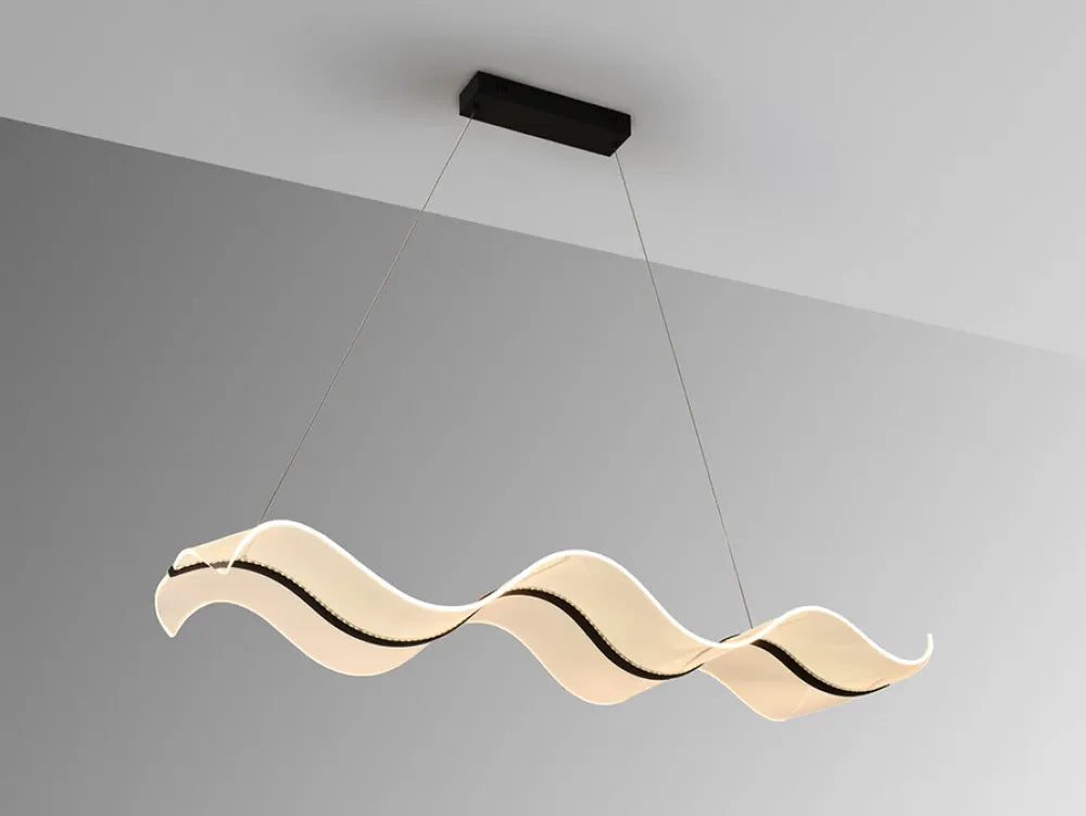 Lustra din Metal Negru si Metacrilat Transparent H120xL122cm Olas