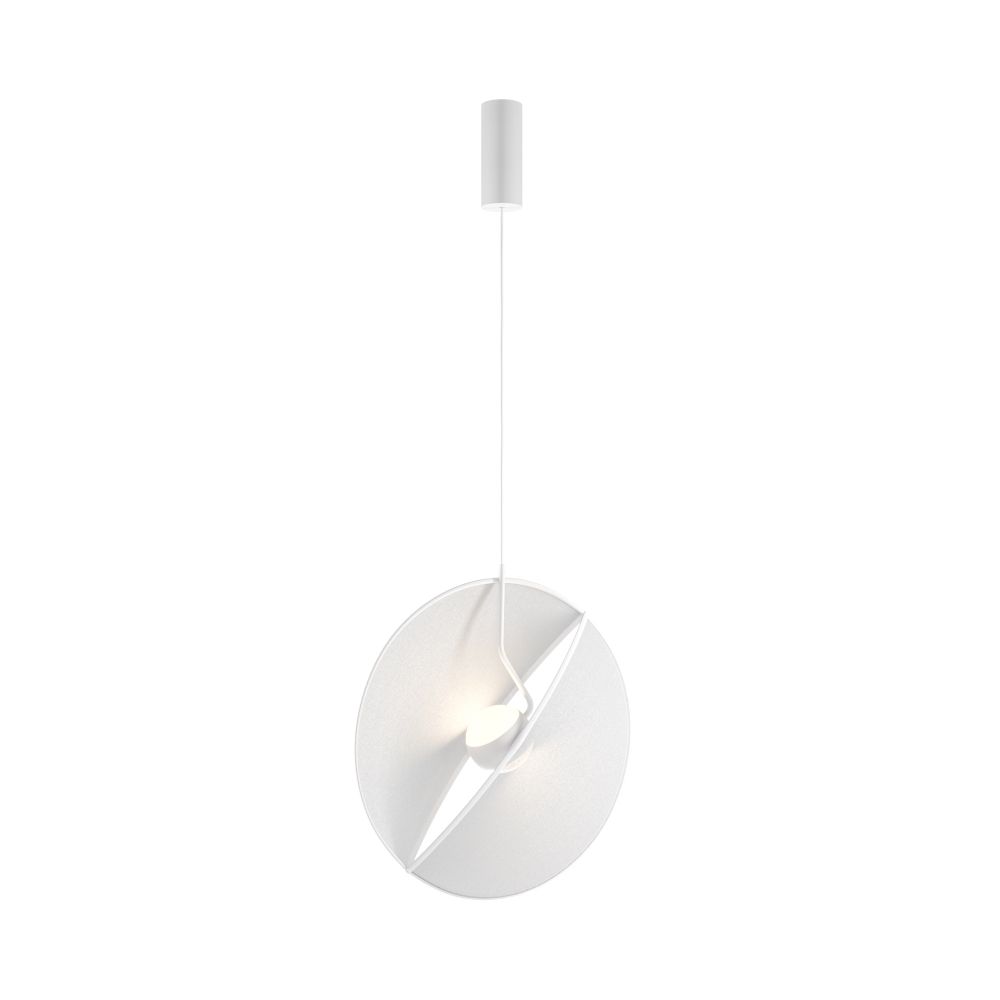 Pendul din Metal si Textil Alb 14W 1000lm 3000k D45xH280cm Reflex