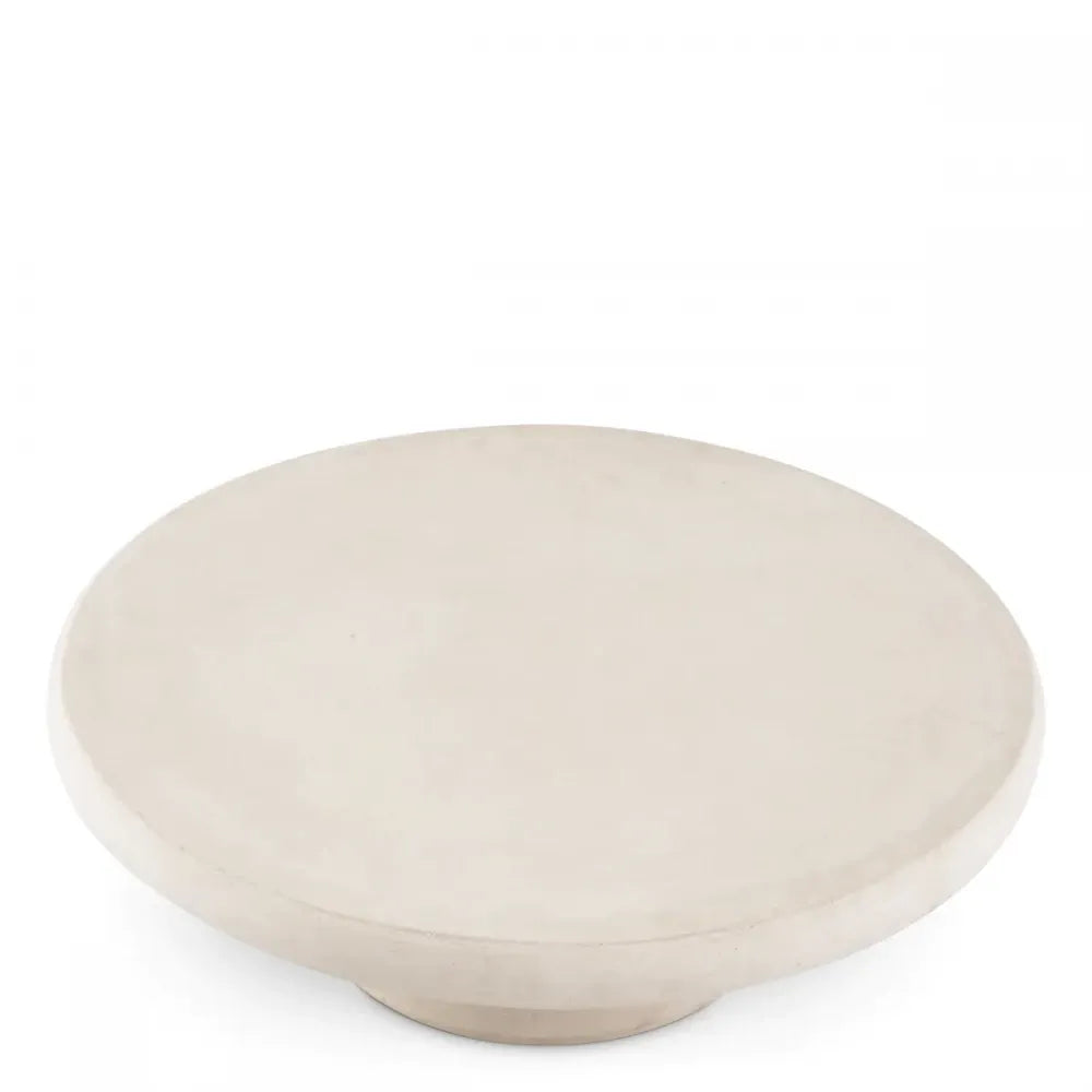Masuta de cafea pentru exterior din Beton armat cu fibra de sticla Crem H32xD100cm Cleon Eichholtz