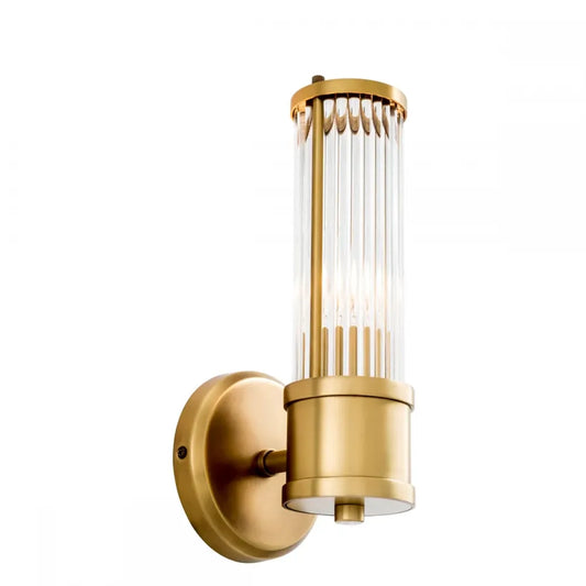 Aplica de perete din Metal Alama si Sticla Transparent H29.5xL12cm Claridges Single Eichholtz