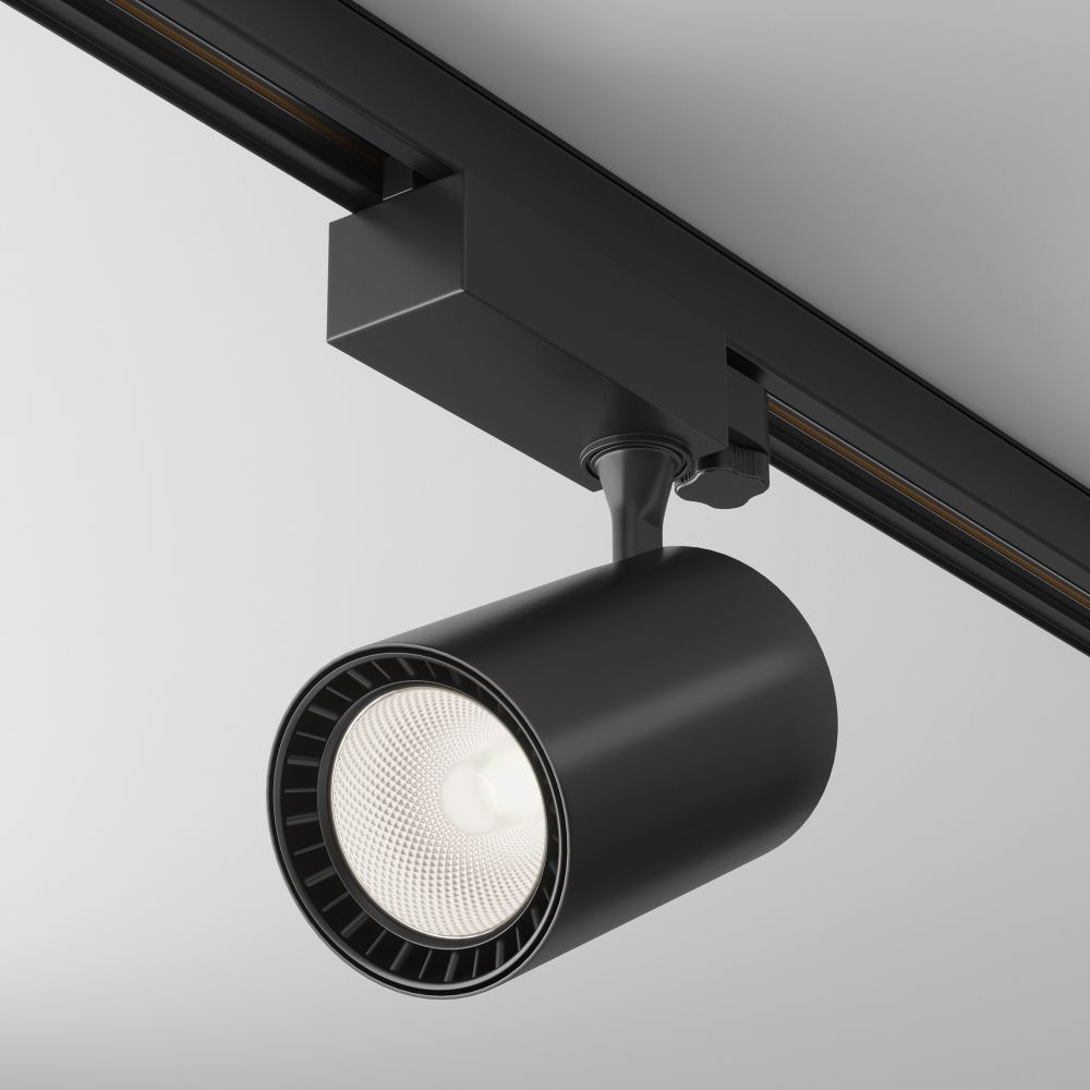 Spot pentru sina trifazata Trinity din Aluminiu Negru 20W 1600lm 4000k L14xH20cm Vuoro
