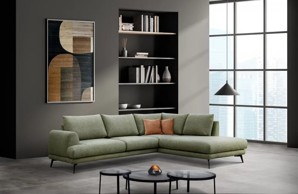 Coltar in forma de L personalizabil L282cm Inferno