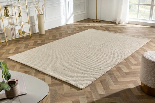 Covor din Lana/Poliester Bej L240cm Wool