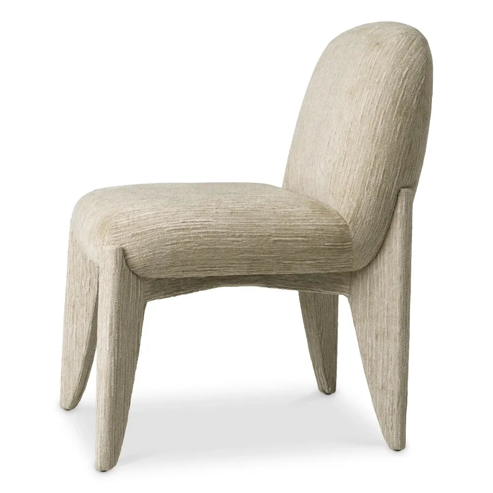 Scaun tapitat cu Stofa Bej L50xA66.5xH100cm Marius Eichholtz