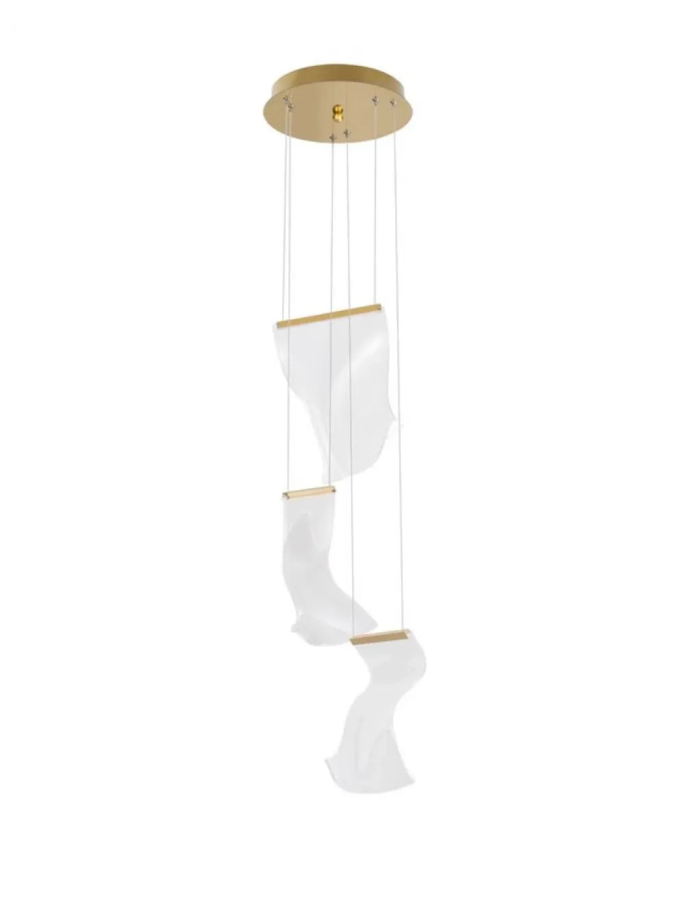 Candelabru structura din Aluminiu Auriu si abajur din Acrilic Transparent H150xL28cm IP20 16W 1193lm 3000k SIDERNO