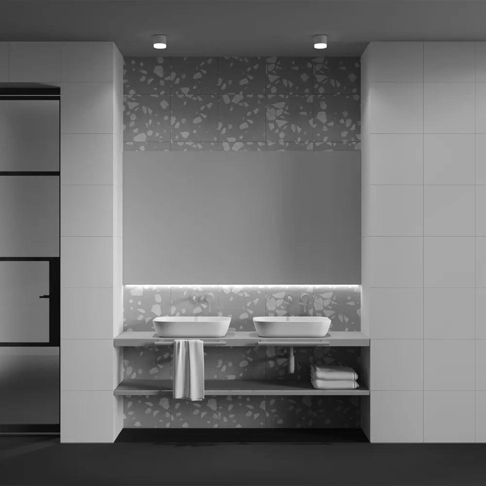 Spot aplicat din Aluminiu/Acrilic Alb H7xD8.2cm Pauline