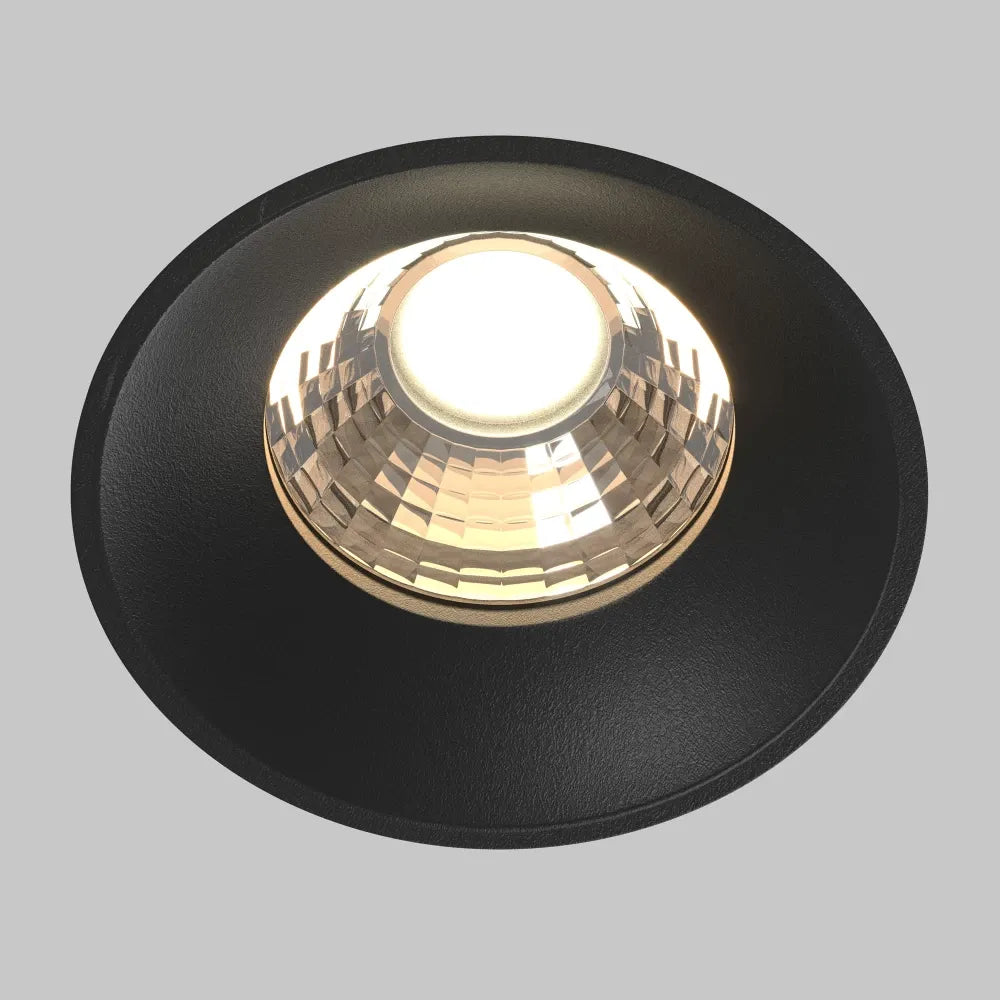 Spot incastrat din Aluminiu Negru H6xD7.4cm 12W 830lm 3000k Round