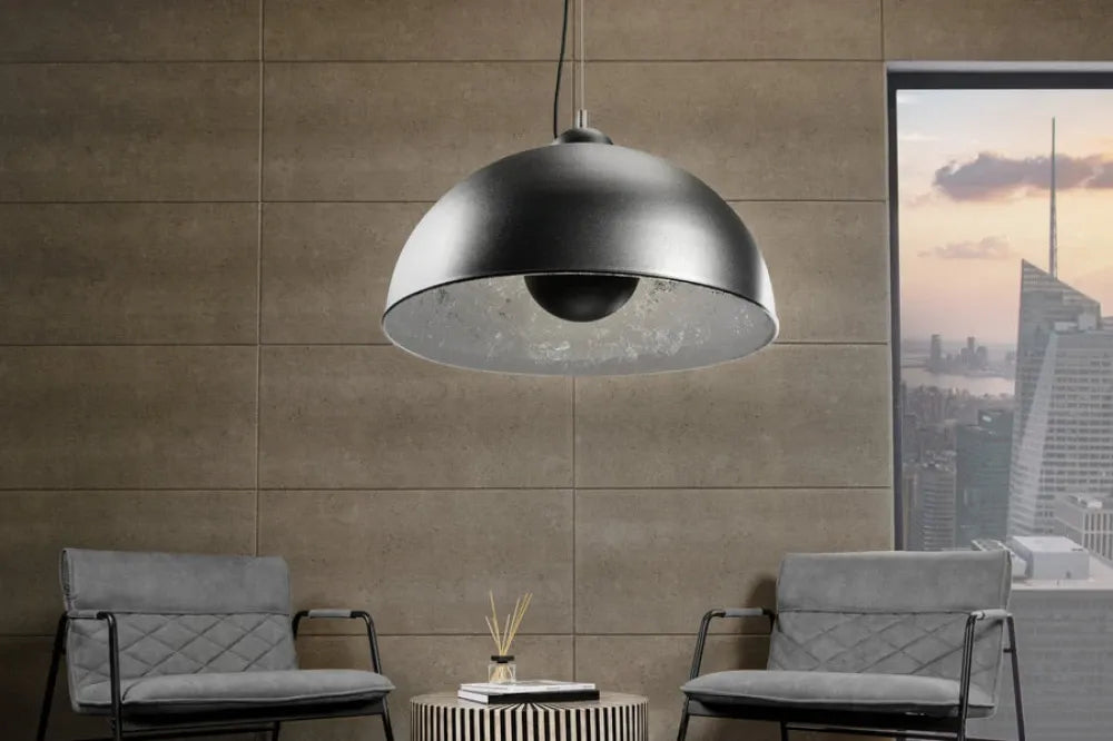 Pendul din Metal Negru/Argintiu D53xH33cm STUDIO