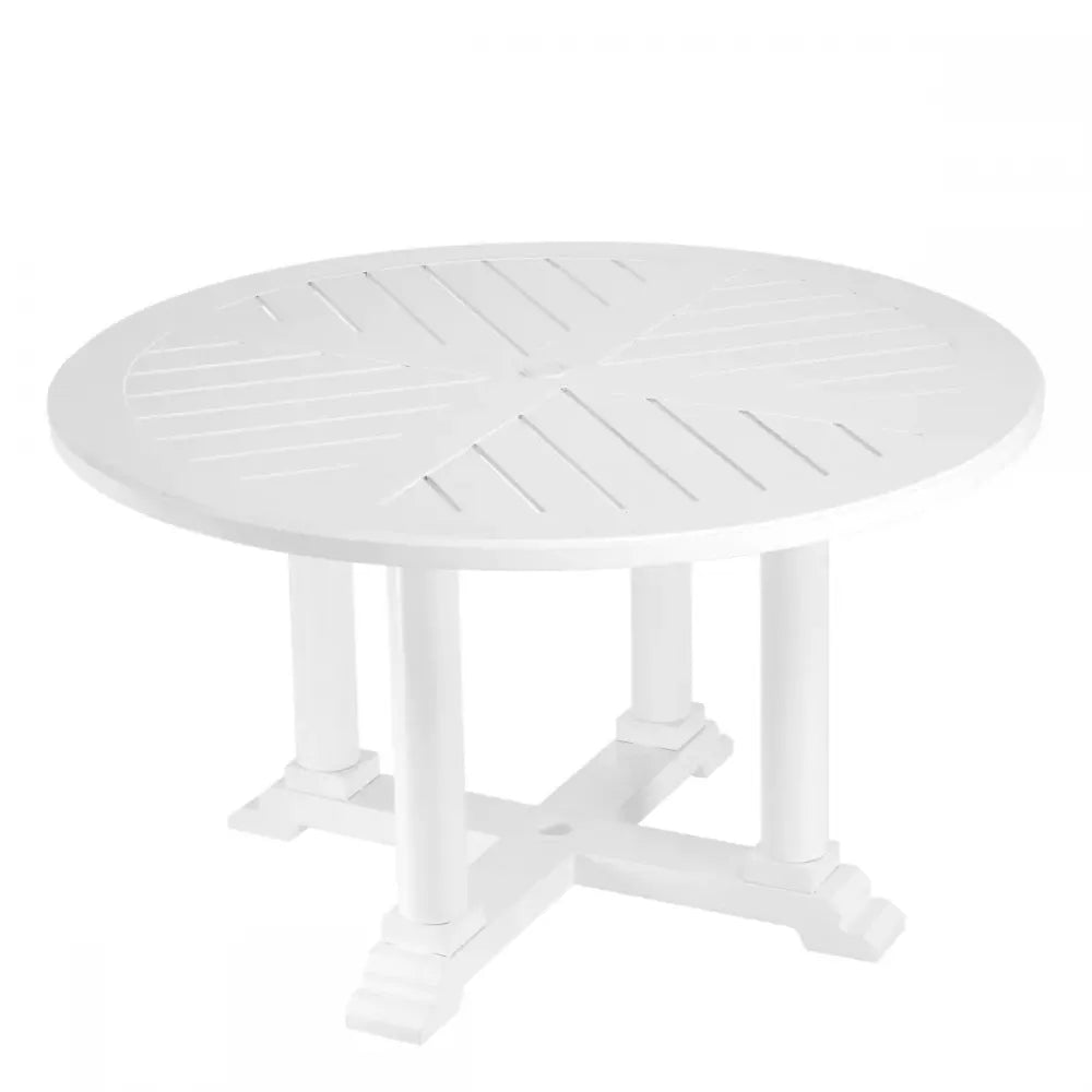 Masa rotunda de exterior din Metal Alb H75xD130cm Bell Rive S Eichholtz