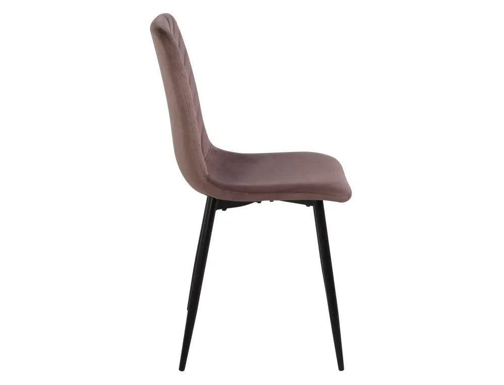 Set 2 scaune din Catifea Maro cappuccino si Metal Negru Hx91Lx45xAcm Daren