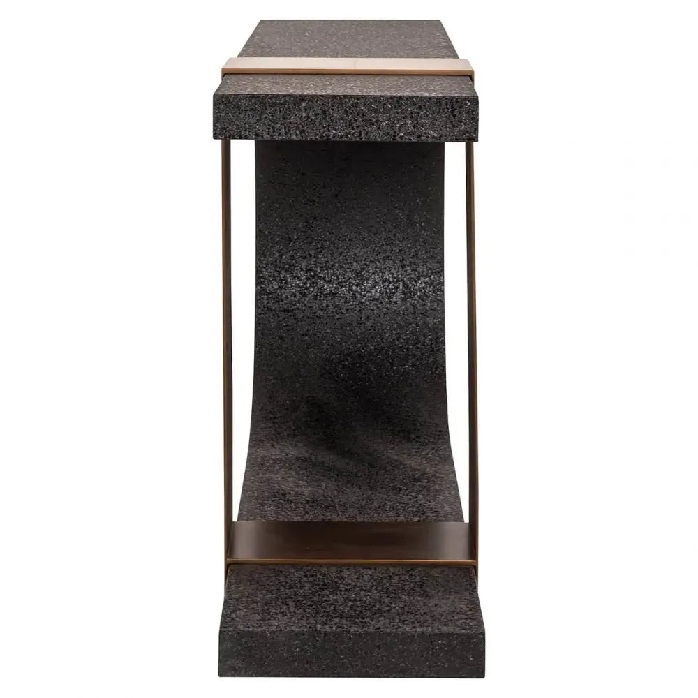 Consola din Metal Negru/Auriu H76xL150cm Bazel