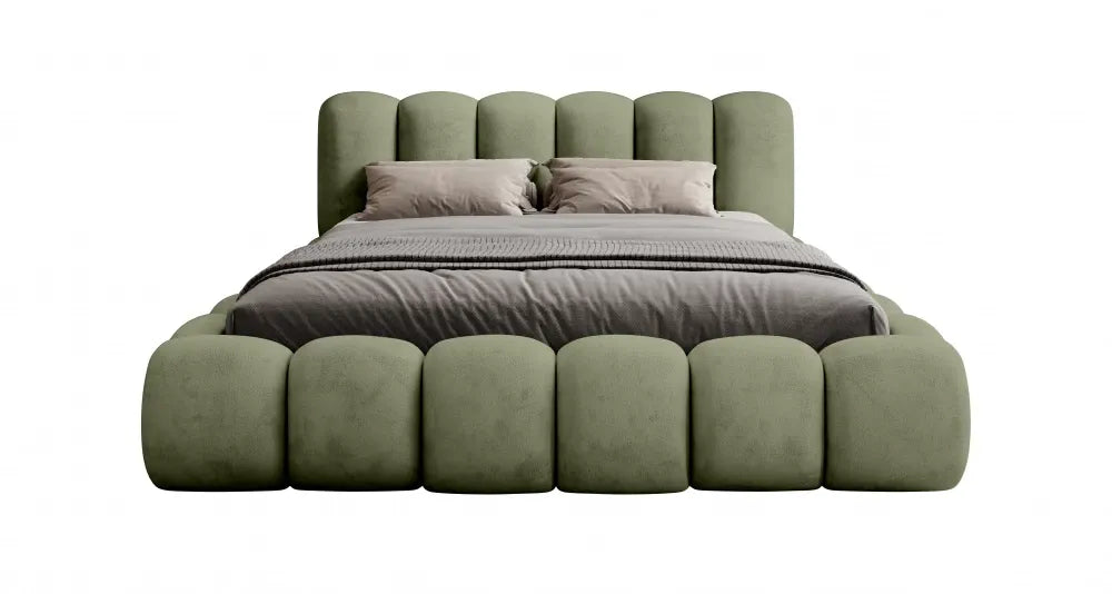 Pat 160x200cm tapitat cu Chenille Verde Dallas