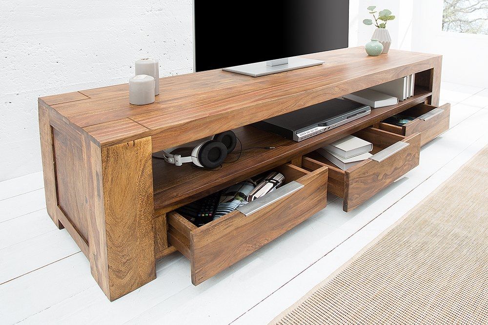 Comoda TV din Lemn de sheesham Maro Makassar L170xH45cm